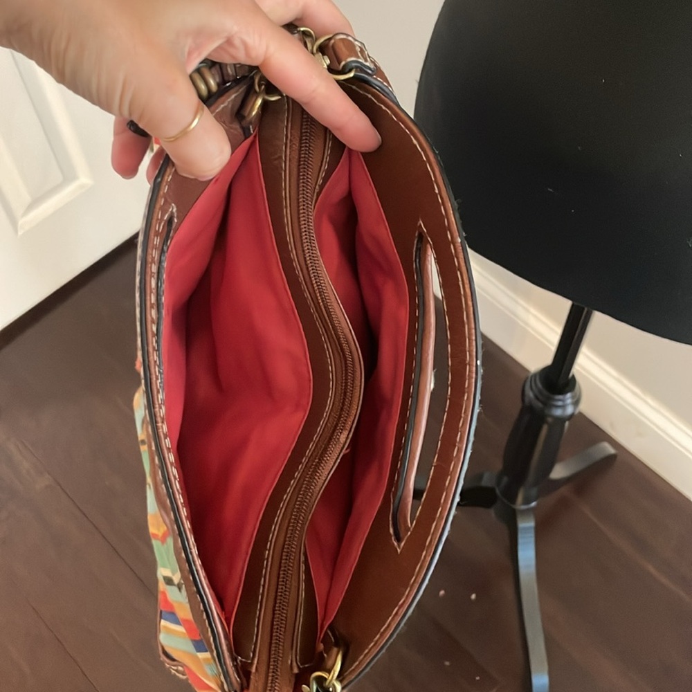 Vintage Colorful Fossil Half Moon Bag - Picture 4 of 9